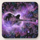 Dessous-de-verre Musique guitare romantique Boisson Coaster violet (Devant)