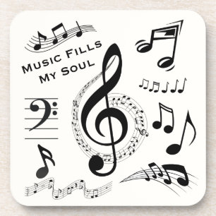 Dessous-de-verre Musique remplit ma citation Soul Notes musicales /