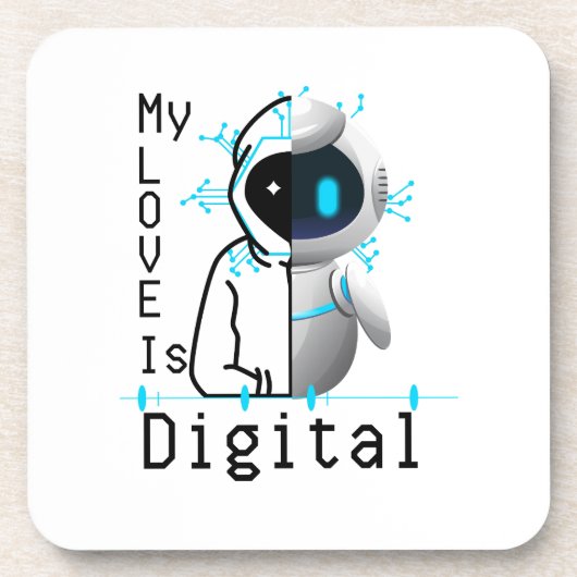 Dessous-de-verre My Love is Digital.w (Devant)