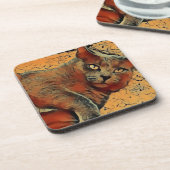 Dessous-de-verre Mystérieux chat (Côté gauche)
