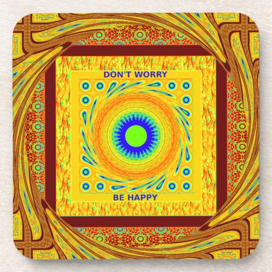 Dessous-de-verre Mystic African Eye Wall Art : A Cyan Regard (Devant)