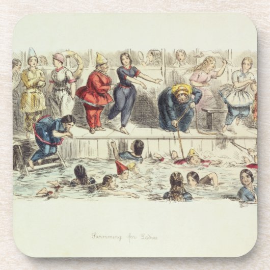 Dessous-de-verre Nageant pour des dames, 1844 (litho) (Devant)