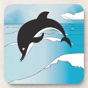 Dessous-de-verre Nager avec les dauphins