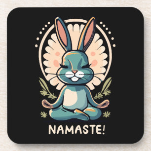 Dessous-de-verre namaste lapin yoga lapin méditation