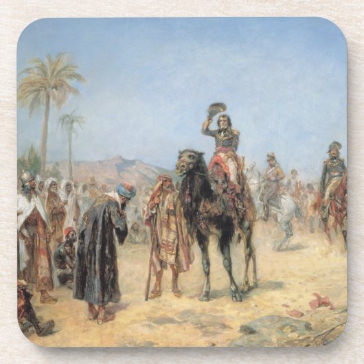 Dessous-de-verre Napoléon arrivant à une oasis d'Egyptien (l'huile (Devant)