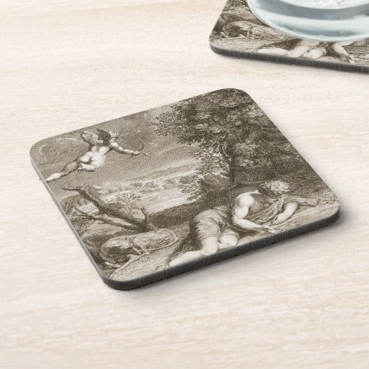 Dessous-de-verre Narcisse transformé en fleur, 1730 (engravi (Côté gauche)