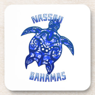 Dessous-de-verre Nassau Bahamas Vacances Tortue tribale