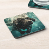Dessous-de-verre Natation Labrador Chiot Design sous-marin (Côté gauche)