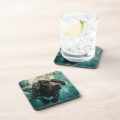 Dessous-de-verre Natation Labrador Chiot Design sous-marin (Côté Droit)