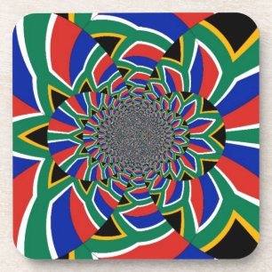Dessous-de-verre Nation arc-en-ciel : Impression d'art vibrant d'Af