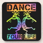 Dessous-de-verre Native Americans Kokopelli - Dance Your Life 4 (Devant)