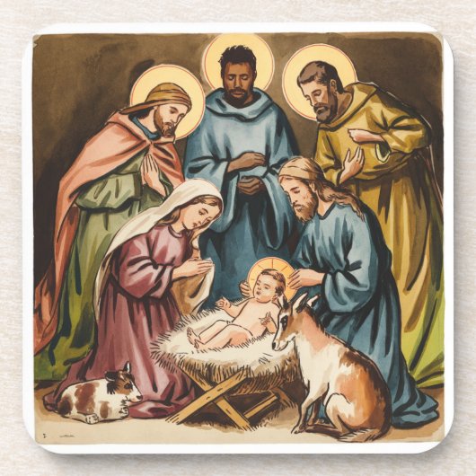 Dessous-de-verre Nativité naissance de jésus (Devant)