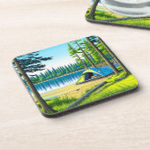 Dessous-de-verre Nature Camping Tente à thème dans les bois (Côté gauche)