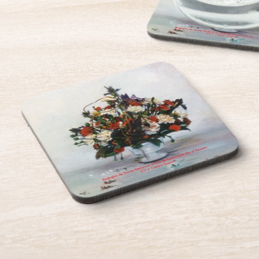 Dessous-de-verre Nature morte de fleurs (Côté gauche)