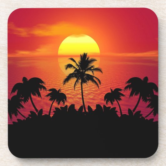 Dessous-de-verre Nature Sunset Palm (Devant)