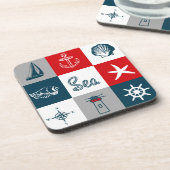 Dessous-de-verre Nautical themed design (Côté gauche)
