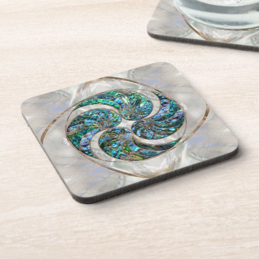 Dessous-de-verre Nautilus Shell - Abalone et Pearl (Côté gauche)