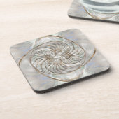 Dessous-de-verre Nautilus Shell - Mère de Pearl et d'or (Côté gauche)