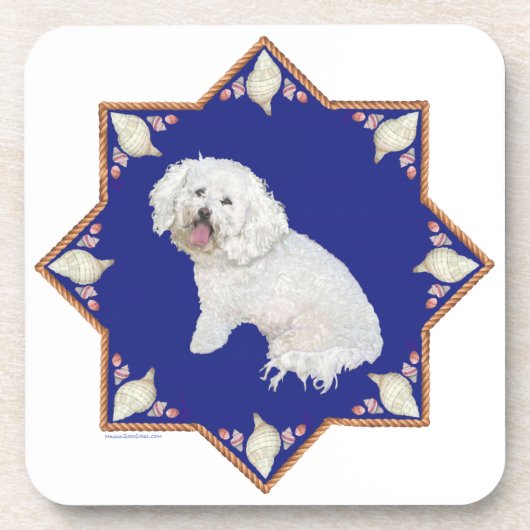 Dessous-de-verre Nautique Bichon Frise (Devant)