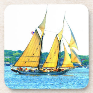 Dessous de verre nautique de la goélette