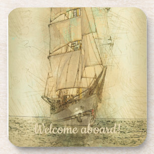 Dessous-de-verre Navire classique nautique (Neutre)