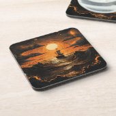 Dessous-de-verre Navire naviguant la nuit (Côté gauche)