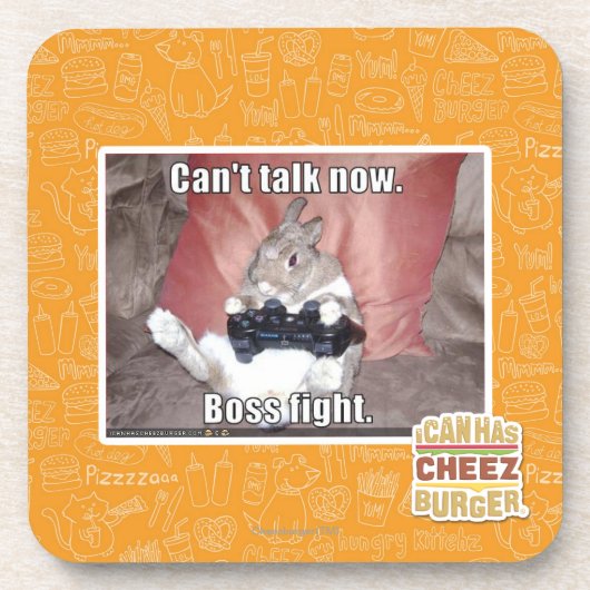 Dessous-de-verre Ne peut pas parler maintenant, le combat de patron (Devant)