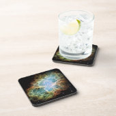 Dessous-de-verre Nébuleuse de crabe turquoise (Côté Droit)
