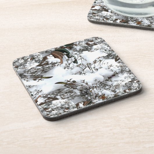 Dessous-de-verre Neige Abstraite (Côté gauche)