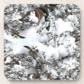 Dessous-de-verre Neige Abstraite (Devant)