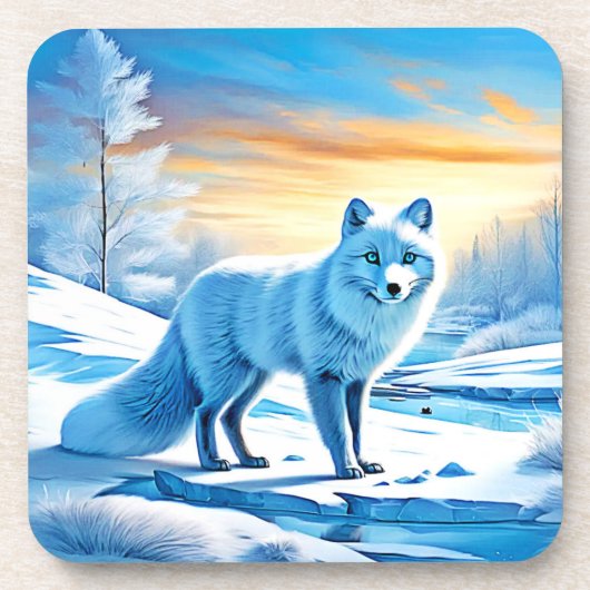 Dessous-de-verre Neige arctique (Devant)