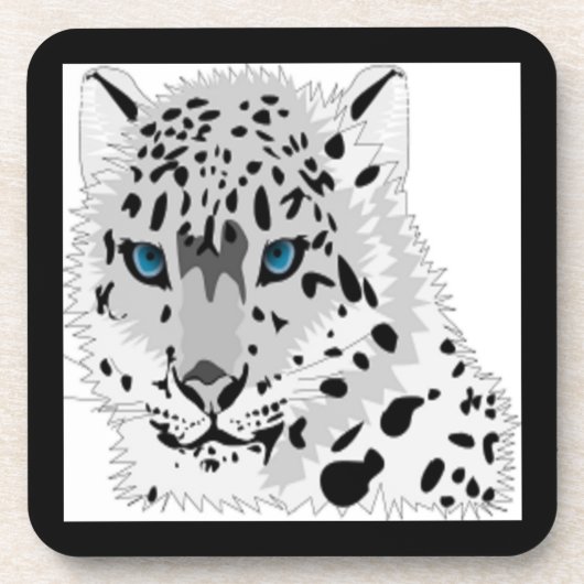 DESSOUS-DE-VERRE NEIGE LEOPARD ANIMAL (Devant)