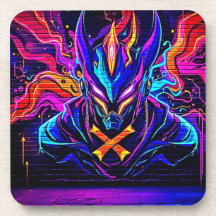 Dessous-de-verre Neon Cyber Guardian Art