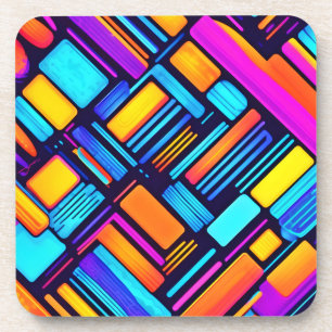 Dessous-de-verre Neon Géométrique Abstrait