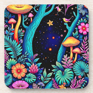 Dessous-de-verre Neon Imaginaire Forêt Design de nuit