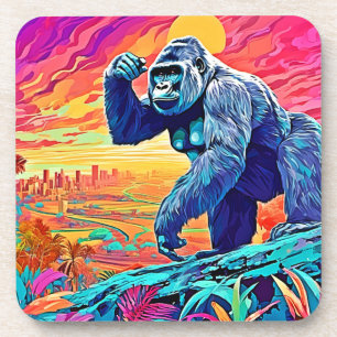Dessous-de-verre Neon Jungle Gorilla Imaginaire urbain