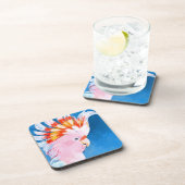 Dessous-de-verre Neon Mohawk - Cockatoo rose (Côté Droit)