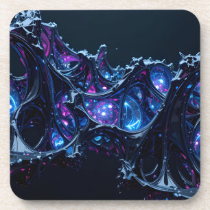 Dessous-de-verre Neon Nexus : Structure Techno-Organique Intertissé