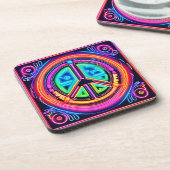 Dessous-de-verre Neon Peace Mandala (Côté gauche)