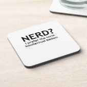 Dessous-de-verre NERD ? Drôle, design geek (Côté gauche)