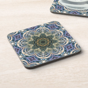 Dessous-de-verre New Age Bohemian Yoga Bleu Purple Mandala