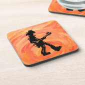 Dessous-de-verre New York Boogie Nights Guitare Orange (Côté gauche)