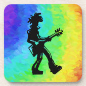 Dessous-de-verre New York Boogie Nights Guitare Rainbow (Devant)