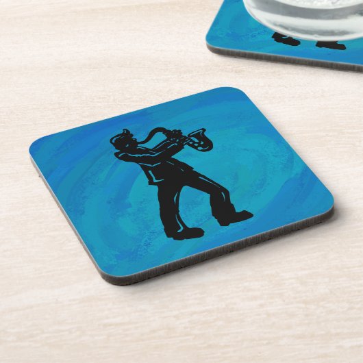 Dessous-de-verre New York Boogie Nuits Saxophone Bleu (Côté gauche)