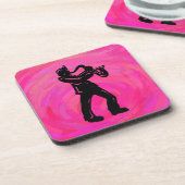 Dessous-de-verre New York Boogie Nuits Saxophone Hot Pink (Côté gauche)