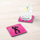 Dessous-de-verre New York Boogie Nuits Saxophone Hot Pink (Côté Droit)