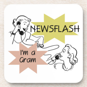 Dessous-de-verre Newsflash Je suis un cadeau Gram