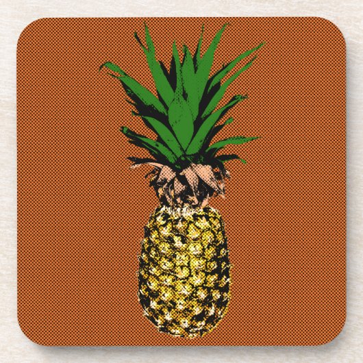 Dessous-de-verre Newsprint ananas (Devant)