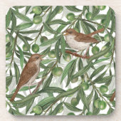 Dessous-de-verre Nightingales dans l'olivier (Devant)