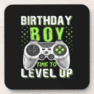 Dessous-de-verre Niveau Up Anniversaire Jeu vidéo pour garçon
